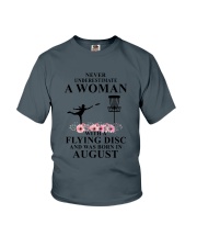 Disc Golf August Woman Love Shirt Youth T-Shirt thumbnail