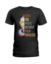 RBG fight privilege sticker Ladies T-Shirt thumbnail