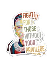 RBG fight privilege sticker Sticker - 6 pack (Vertical) front