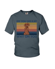 Dachshund Eff You See Kay Youth T-Shirt thumbnail