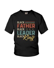 Black Father Black Leader Black King Youth T-Shirt thumbnail