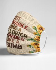 Frida Kahlo fragile sunflower Cloth face mask aos-face-mask-lifestyle-21