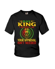 Black King Lion Youth T-Shirt thumbnail