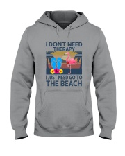 Wine Flip Flops Beach Therapy Hooded Sweatshirt thumbnail
