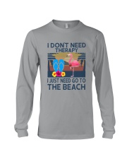 Wine Flip Flops Beach Therapy Long Sleeve Tee thumbnail