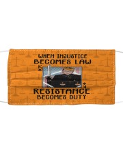 RBG when injustice K card Cloth face mask front