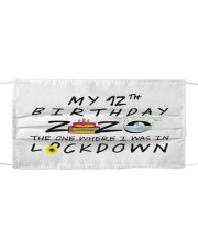 12th Birthday cake Cloth face mask thumbnail