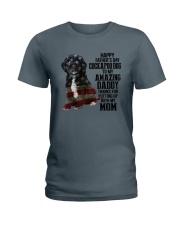 Cockapoo Dog American amazing dad Ladies T-Shirt thumbnail