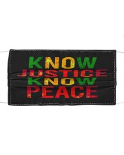 Know justics know peace Cloth face mask thumbnail