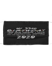 33rd birthday essential worker Cloth face mask thumbnail