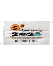 5th Anniversary quarantined Cloth face mask thumbnail