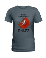 Old Man Rock climbing Ladies T-Shirt thumbnail