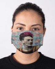 Frida Kahlo floral dict art Cloth face mask aos-face-mask-lifestyle-01