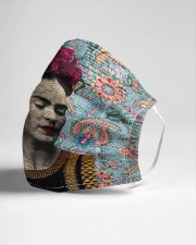Frida Kahlo floral dict art Cloth face mask aos-face-mask-lifestyle-21