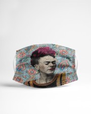 Frida Kahlo floral dict art Cloth face mask aos-face-mask-lifestyle-22