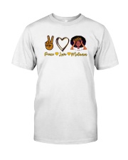Peace Love Melanin Classic T-Shirt front