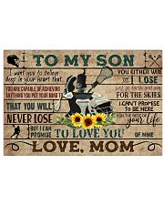 Lacrosse To My Son Mom Sunflower 17x11 Poster front