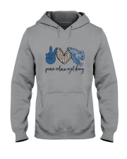 Jet Skiing Leopard pattern Peace Love Hooded Sweatshirt thumbnail