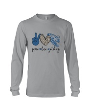Jet Skiing Leopard pattern Peace Love Long Sleeve Tee thumbnail