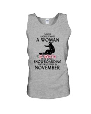 Snowboarding November Woman Love Unisex Tank thumbnail
