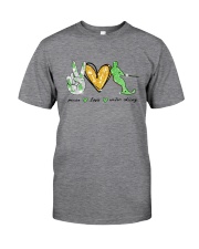 Peace Love Water Skiing Classic T-Shirt tile