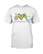 Peace Love Water Skiing Classic T-Shirt front