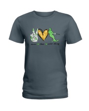 Peace Love Water Skiing Ladies T-Shirt thumbnail