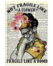 Frida Kahlo fragile upcycled dict 11x17 Poster thumbnail