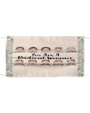 RBG radical woman sticker Cloth face mask front