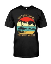Bigfoot Parasailing Try To Follow Me Classic T-Shirt front