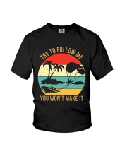 Bigfoot Parasailing Try To Follow Me Youth T-Shirt thumbnail