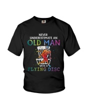 Disc golf Never old man Youth T-Shirt thumbnail