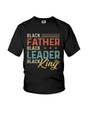 Black Father Black Leader Black King Youth T-Shirt thumbnail