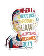 RBG duty sticker Sticker - 6 pack (Vertical) front