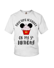 5th First time birthday Youth T-Shirt front