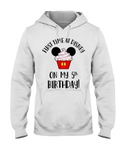 5th First time birthday Hooded Sweatshirt tile