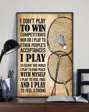 Badminton I Play To Feel Strong 11x17 Poster lifestyle-poster-2