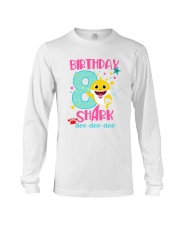 8 Pink Birthday Shark Long Sleeve Tee thumbnail