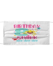 8 Pink Birthday Shark Cloth face mask thumbnail