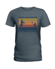 Dad Daughter Badminton Ladies T-Shirt thumbnail
