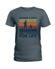 Football Dad Son Ladies T-Shirt thumbnail