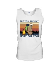 Camping Sloth Eff you see kay Unisex Tank thumbnail