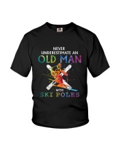 Skiing Never old man Youth T-Shirt thumbnail