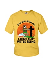 Water skiing Sloth Runs On Girl Youth T-Shirt thumbnail