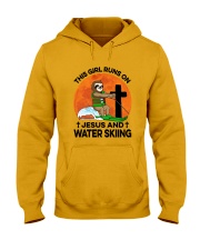 Water skiing Sloth Runs On Girl Hooded Sweatshirt thumbnail