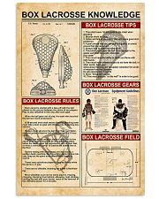 Box lacrosse knowledge 11x17 Poster front