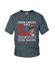 Pit Bull Dad rock them both Youth T-Shirt thumbnail