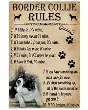 Funny Rules For Your Dog Border Collie 11x17 Poster front