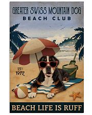 Vintage Beach Club Ruff Greater Swiss Mountain Dog 11x17 Poster front