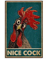 Retro Green Nice Cock Chicken 16x24 Poster front